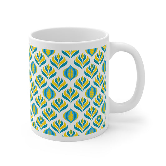 Botanical pattern White  Ceramic Mug